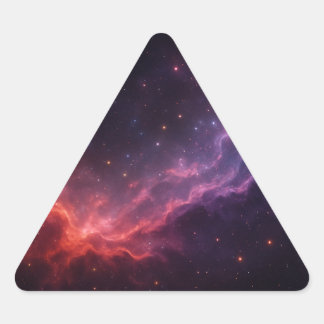 Purple Nebula Triangle Sticker
