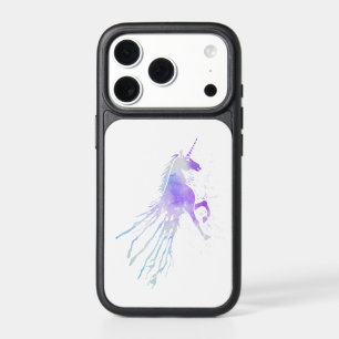 Purple nebula watercolor mythical magical unicorn iPhone 17 pro case