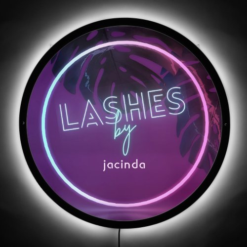 Purple Neon Lashes Business LED Sign