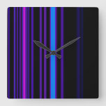 Purple Neon Modern Wall Clocks