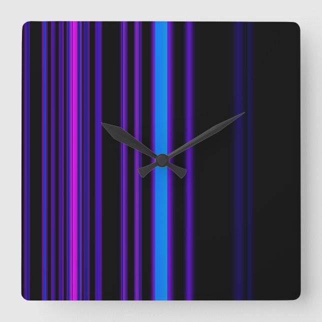 Purple Neon Modern Wall Clocks (Front)