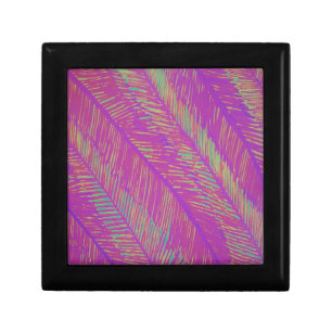 Purple Neon Palms Keepsake Box