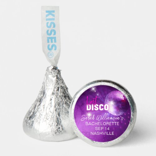 Purple Neon Pink Last Disco Bachelorette Party  Hersheys Kisses