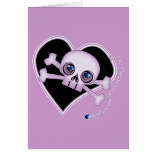 Purple Neon Skull Cards (Front)