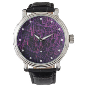 Purple neon straw abstract texture watch
