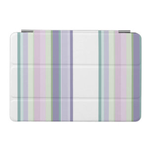 Purple, Neptune, sea green, and Lavender stripes iPad Mini Cover