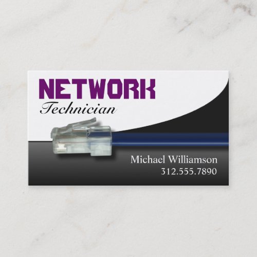 Purple Network Technology Ethernet Business Cards