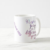 Purple Never Forget The Difference You've Made Coffee Mug (Front Right)
