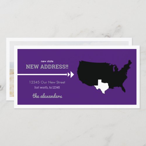 Purple New State New Address Texas Moving