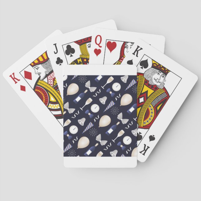 purple new years day poker cards (Back)