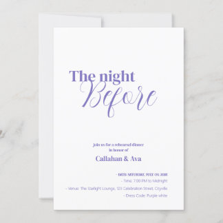 Purple Night Before Invitation