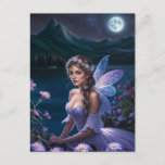 Purple Night Fairy Postcard