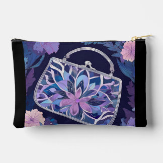 Purple Night Roses AI art  Accessory Pouch