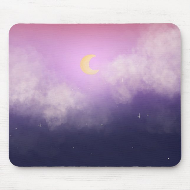 Purple night sky mouse pad (Front)