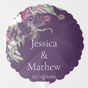 Purple Nightshade Flowers Balloon