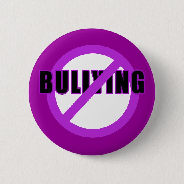 Purple NO BULLYING T-shirts and Buttons (Front)