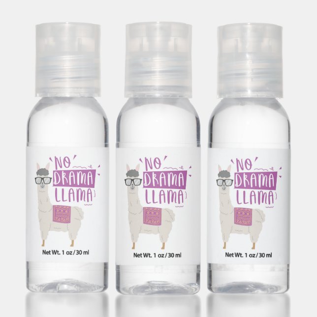 Purple No Drama Llama Hand Sanitizer (Set)