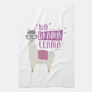 Purple No Drama Llama Kitchen Towel