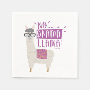 Purple No Drama Llama Napkins