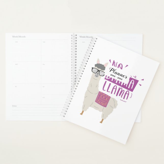 Purple No Drama Llama Planner (Display)