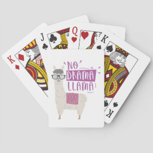 Purple No Drama Llama Poker Cards