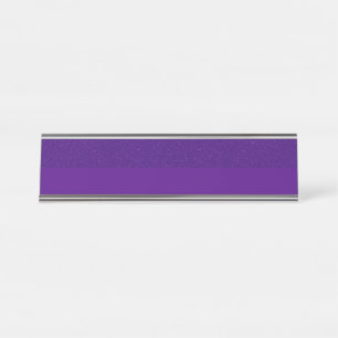Purple Noise Customizable Desk Name Plate