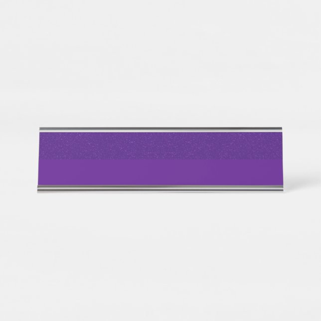 Purple Noise Customizable Desk Name Plate (Front)
