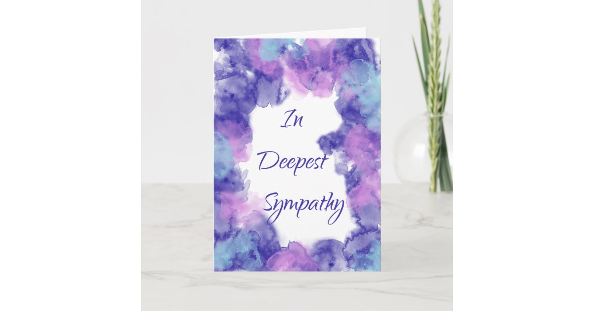 White Floral Deepest Sympathy Postcard, Zazzle