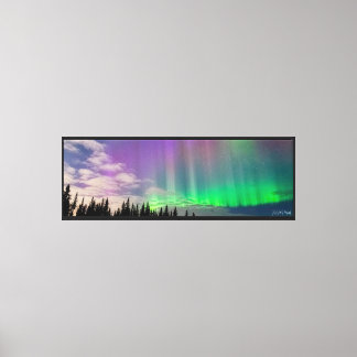 purple northern lights canvas print