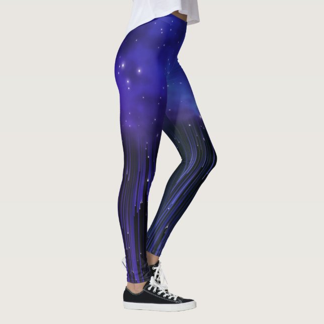Purple Northern Lights Galaxy Leggings (Right)