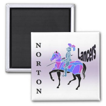 Purple Norton Lancers Magnet by NortonSpiritApparel at Zazzle