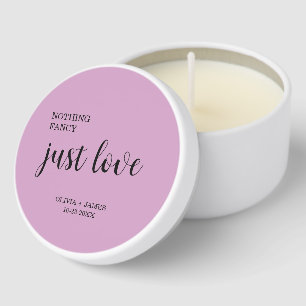 Purple Nothing Fancy Just Love Wedding Mini Candle Favors