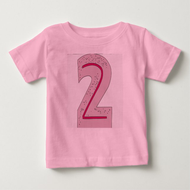 Purple Number 2 Baby T-Shirt (Front)