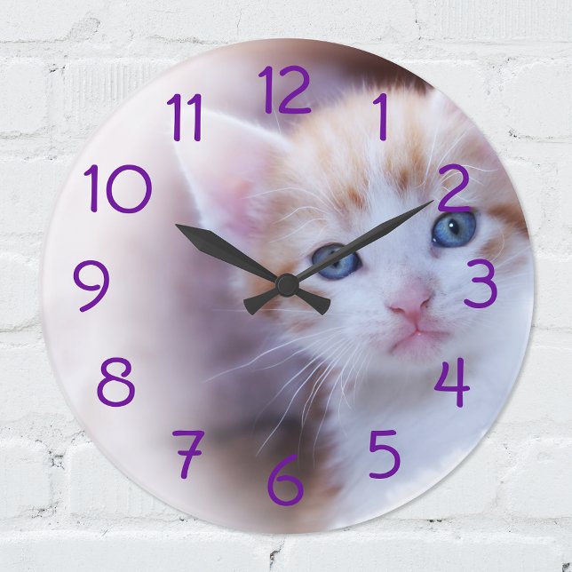 Purple Numbers for Your Photo Large Clock (Creator Uploaded)
