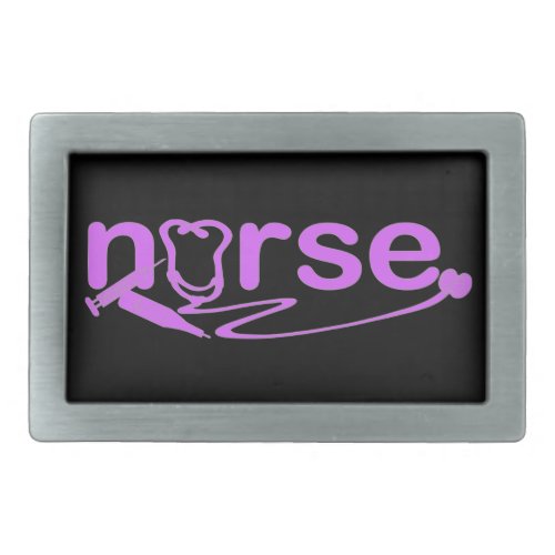 Purple Nurse Appreciation Nursing Symbols Belt Buckle