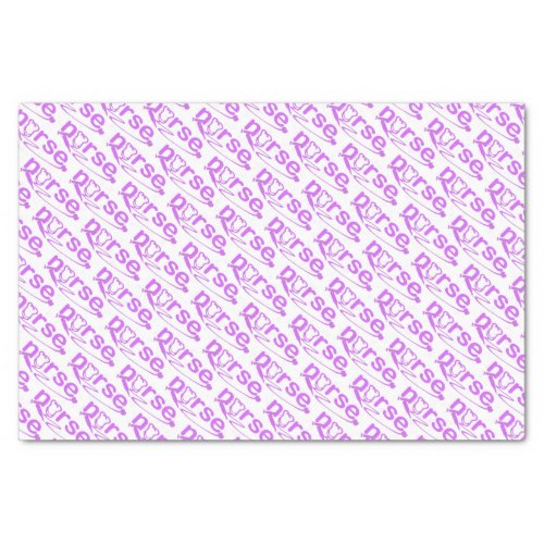 Purple Nurse Appreciation Nursing Symbols Tissue Paper