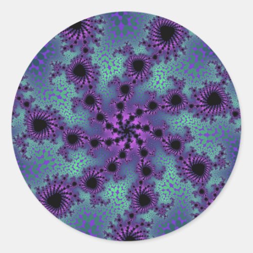 Purple Obliteration Classic Round Sticker