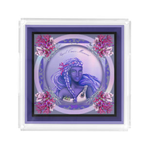 Purple Ocean Mermaid Acrylic Tray