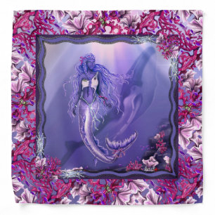 Purple Ocean Mermaid Bandana
