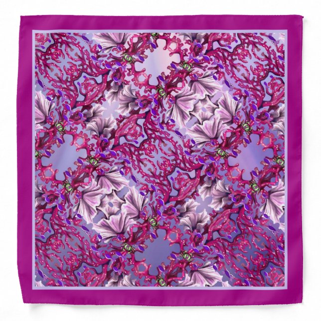 Purple Ocean Mermaid Bandana (Front)