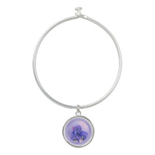 Purple Ocean Mermaid Bangle Bracelet