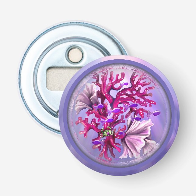 Purple Ocean Mermaid  Bottle Opener (Front)