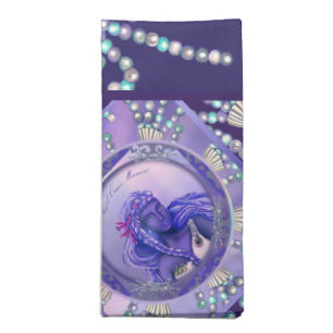 Purple Ocean Mermaid Cloth Napkin
