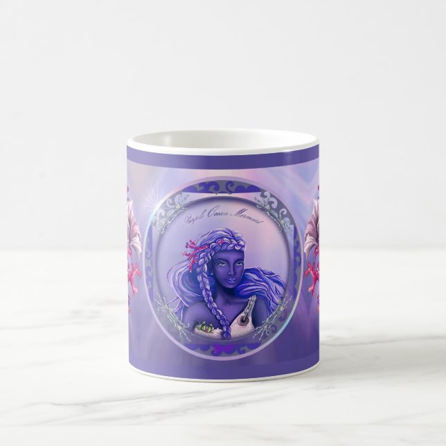 Purple ocean mermaid coffee mug (Center)