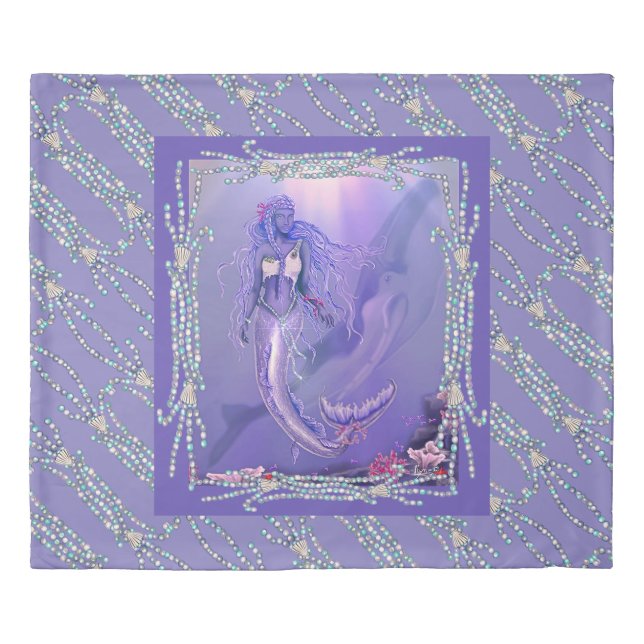 Purple ocean mermaid duvet cover (Front)