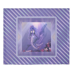 Purple ocean mermaid duvet cover