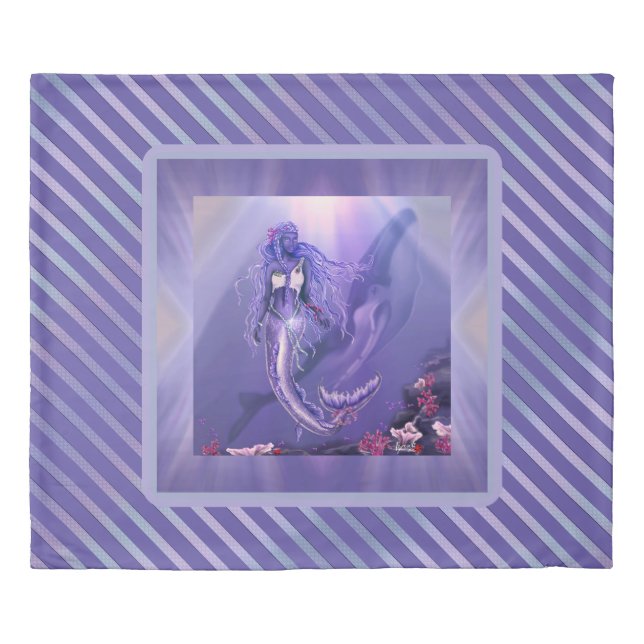 Purple ocean mermaid duvet cover (Front)
