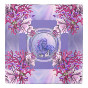 Purple ocean mermaid duvet cover
