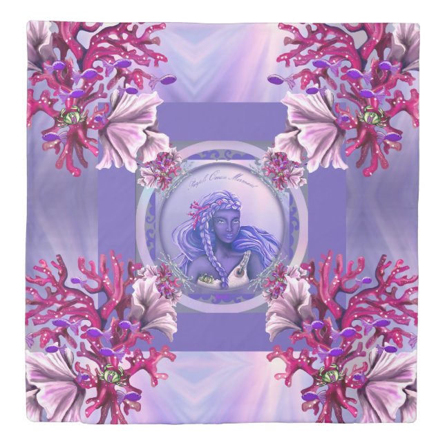 Purple ocean mermaid duvet cover (Front)