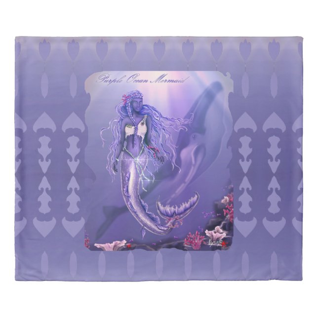 Purple ocean mermaid duvet cover (Front)